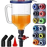 SMART JERRY - Spill-Proof Engine Oil Funnel Kit｜Oil Change Funnel w/ 12 adapters & 2 Magnetic Adapter Organizer Boards｜Transp