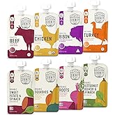Serenity Kids 6+ Months Baby Food Pouches - 5g Protein Nutrient-Packed Organic Baby Food - No Added Sugar & Veggie-Packed Toddler Snack - On-the-Go Pouch for Toddler Meals - 8 Count, 3.5 oz
