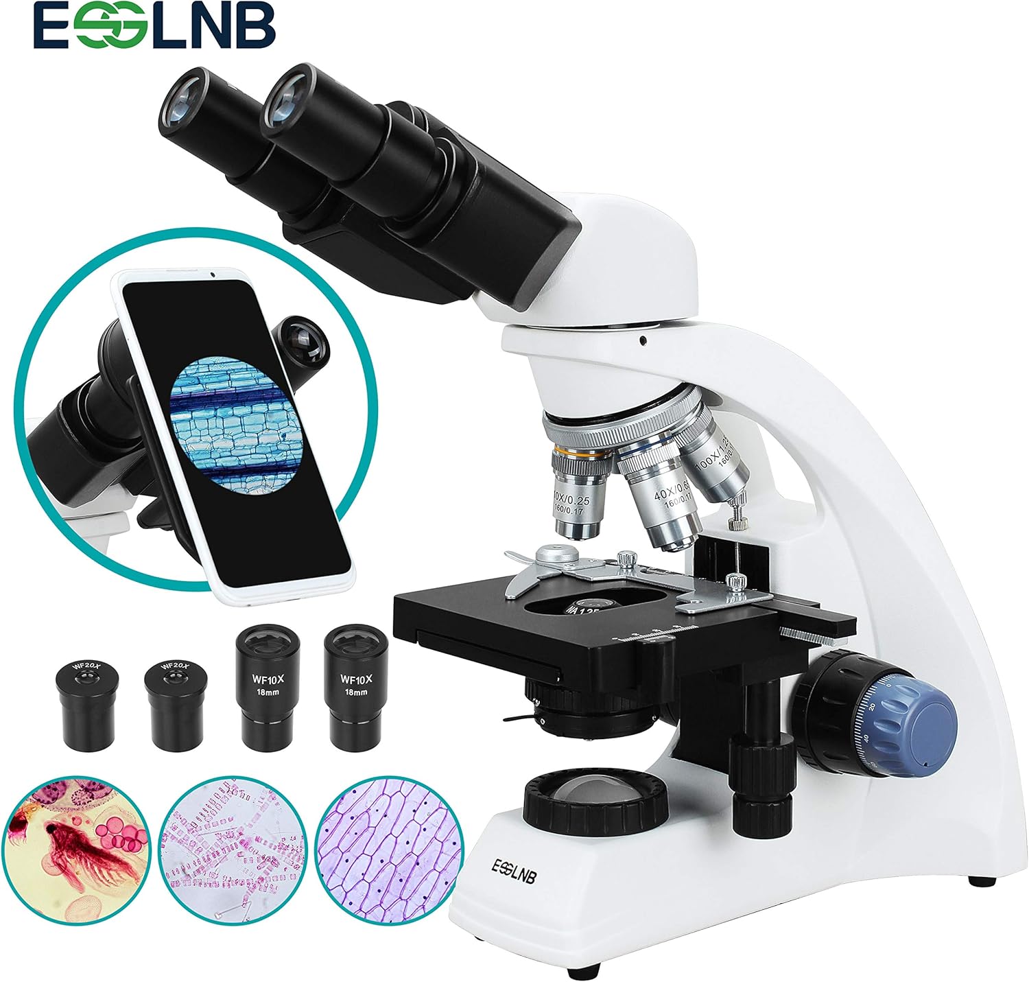 ESSLNB Microscope 40X2000X Biological Compound Microscope for Adults