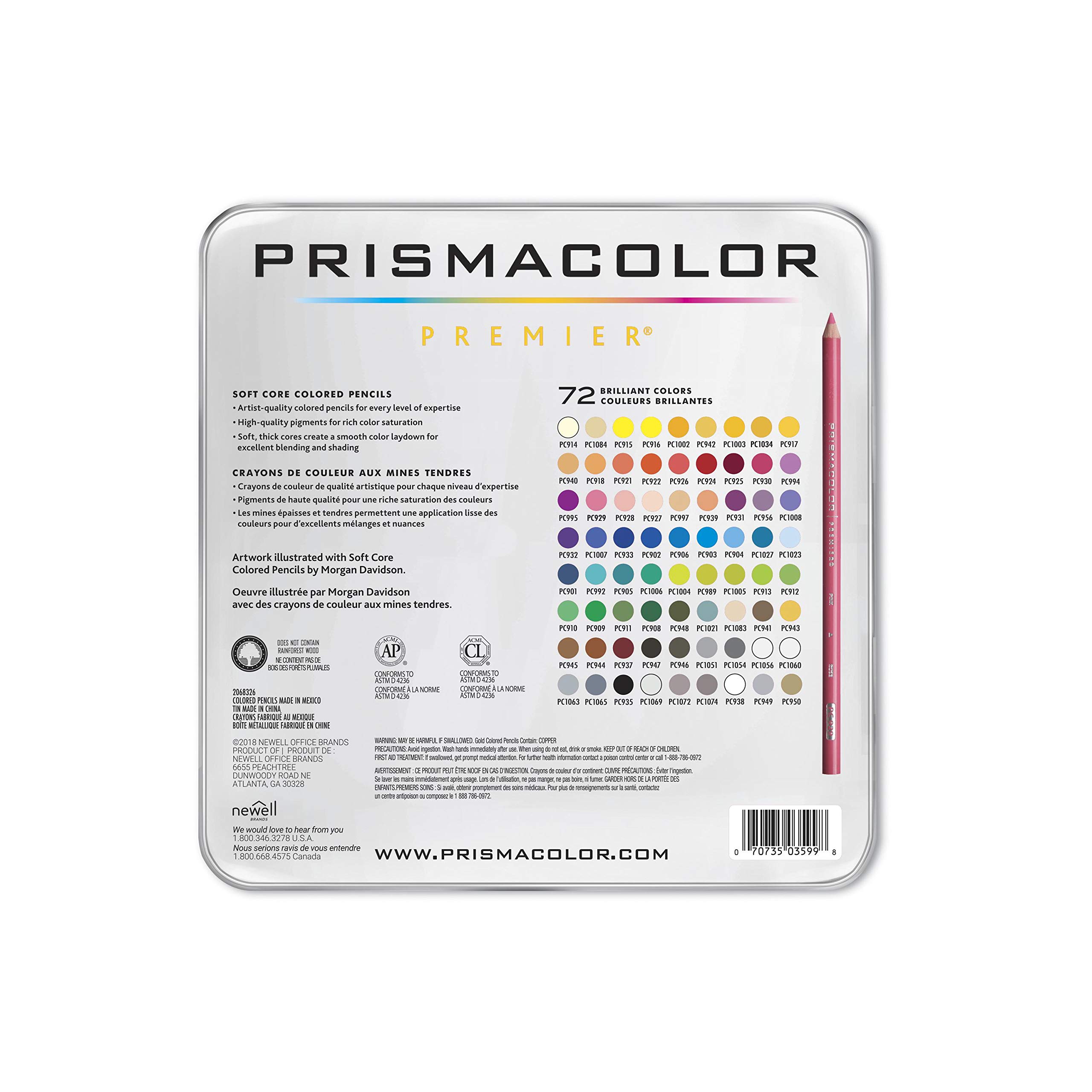 Prismacolor Premier Colored Pencils, Soft Core, 72 Pack Buy Online in
