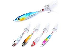 EXAURAFELIS 𝗘𝗫𝗔𝗨𝗥𝗔𝗙𝗘𝗟𝗜𝗦 Fishing Lures Fishing Gear Jig Fishinglure Spoon Lures Sinking Metal Spoons Jigging Bait swimbaits for Bass Trout Tuna Kingfish Snapper Cobia Tackle Box Freshwater Saltwater