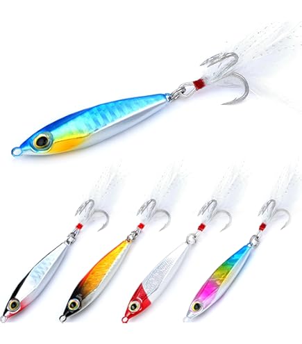 Amazon.com: Aorace 10pcs 6cm/14g Fishing Lures Set Kit Minnow Popper  Crankbait Metal Sequins Spoon Spinner Bait Jigging Bass Trout Salmon Lures  with Feather : Sports & Outdoors
