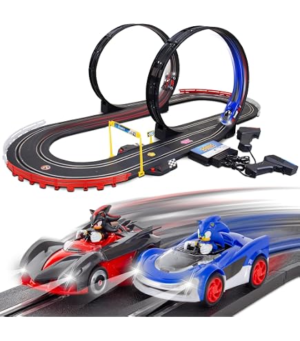 Amazon.com: NKOK Sonic Racing: CrossWorlds Slot Car Race Track Set