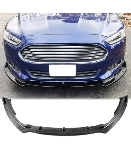 thumbnail image 2 of Universal Front Bumper Lip Spoiler For Ford Fusion 2016-2020 – Adds A Sporty Look, Black Plastic With Screws 2 of 2