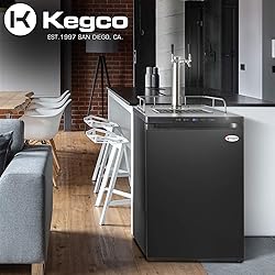 Kegco K309B-1 Kegerator Black, 2 Faucet