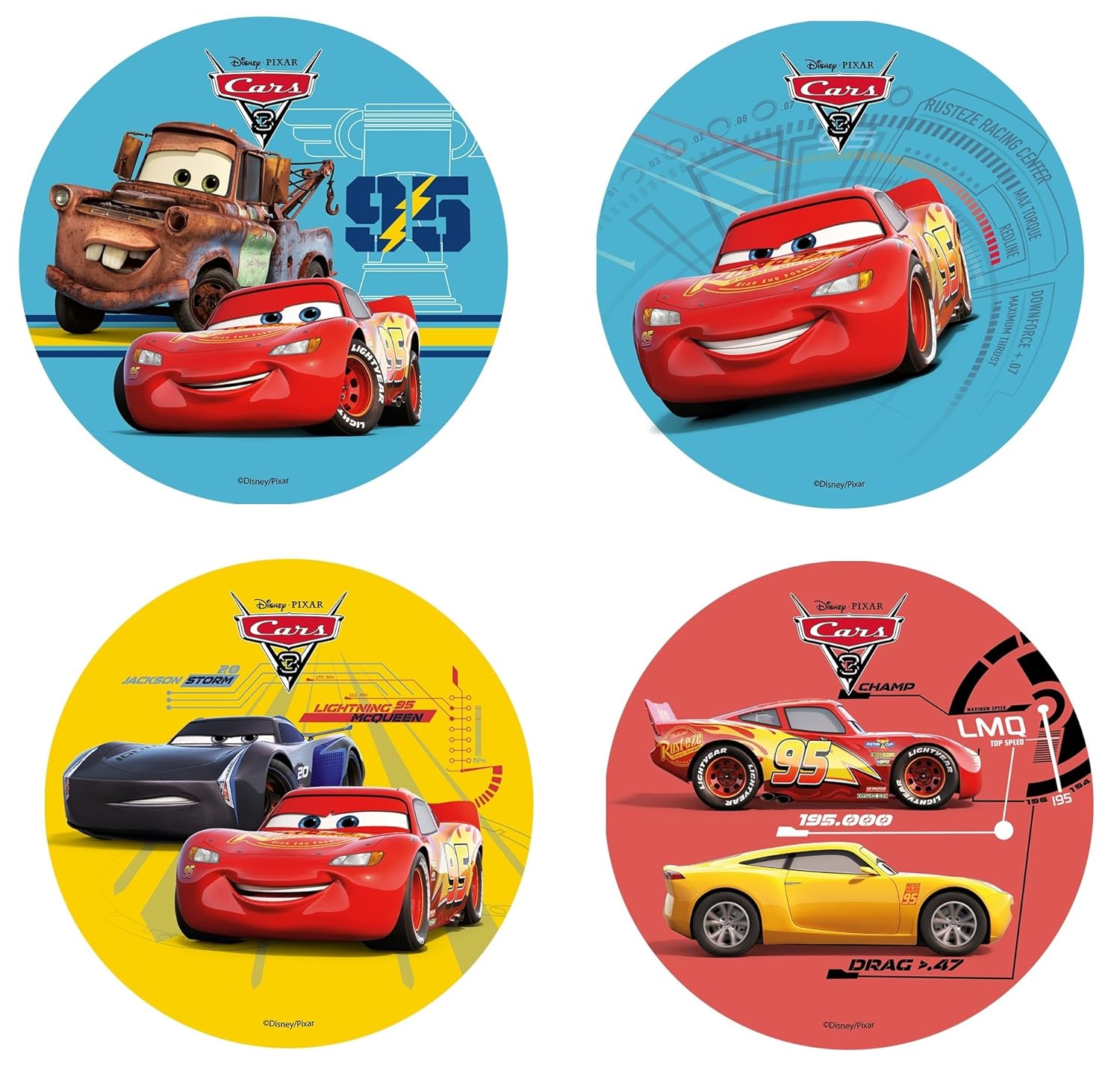 Decorations Decorations Et Accessoires De Fetes Napravi Rs 493 Modele Aleatoire Disque Azyme Cars Disney 14 5 Cm Les Colis Noirs Lcn Decoration Gateau Enfant