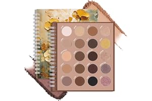 FOCALLURE BLOOMING FLOWERS SERIES Eyeshadow Palette, 20 Colors Eye Shadow Pallete, Highly Pigmented Shimmer & Matte Shades, Blendable, Long Lasting, Cosmetics Gift Kit, BR01