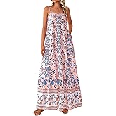 BTFBM Casual Women Summer Maxi Dresses 2026 Loose Sleeveless Sundress Spaghetti Strap Boho Long Dress Vacation