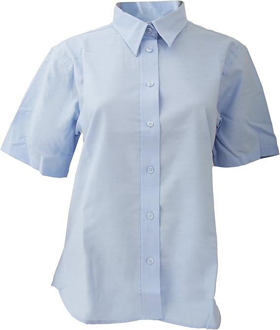 Amazon ディッキーズ Dickies レディース 半袖シャツ 半袖ブラウス ワイシャツ トップス ビジネス スマート 女性用 8 Uk ライトブルー シャツ ブラウス 通販