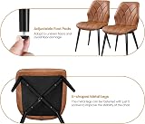 Yaheetech Dining Chairs Set of 2 Faux Leather Petal Back Modern Kitchen Chairs view 7