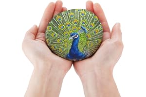 ROCART 12 Extra Large 8-10.5cm Flat Rocks for Painting, Smooth River Rocks Painting Supplies for Kindness Stones, Arts and Cr