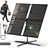 REDIGOO 160W Portable Solar Panel with Dual-Axis Solar Tracker, 300W Equal | Smart Tracking System, Solar Tracker Kit for Solar Panel, Dual Axis Solar System for Camping, RV and Off-grid Use.