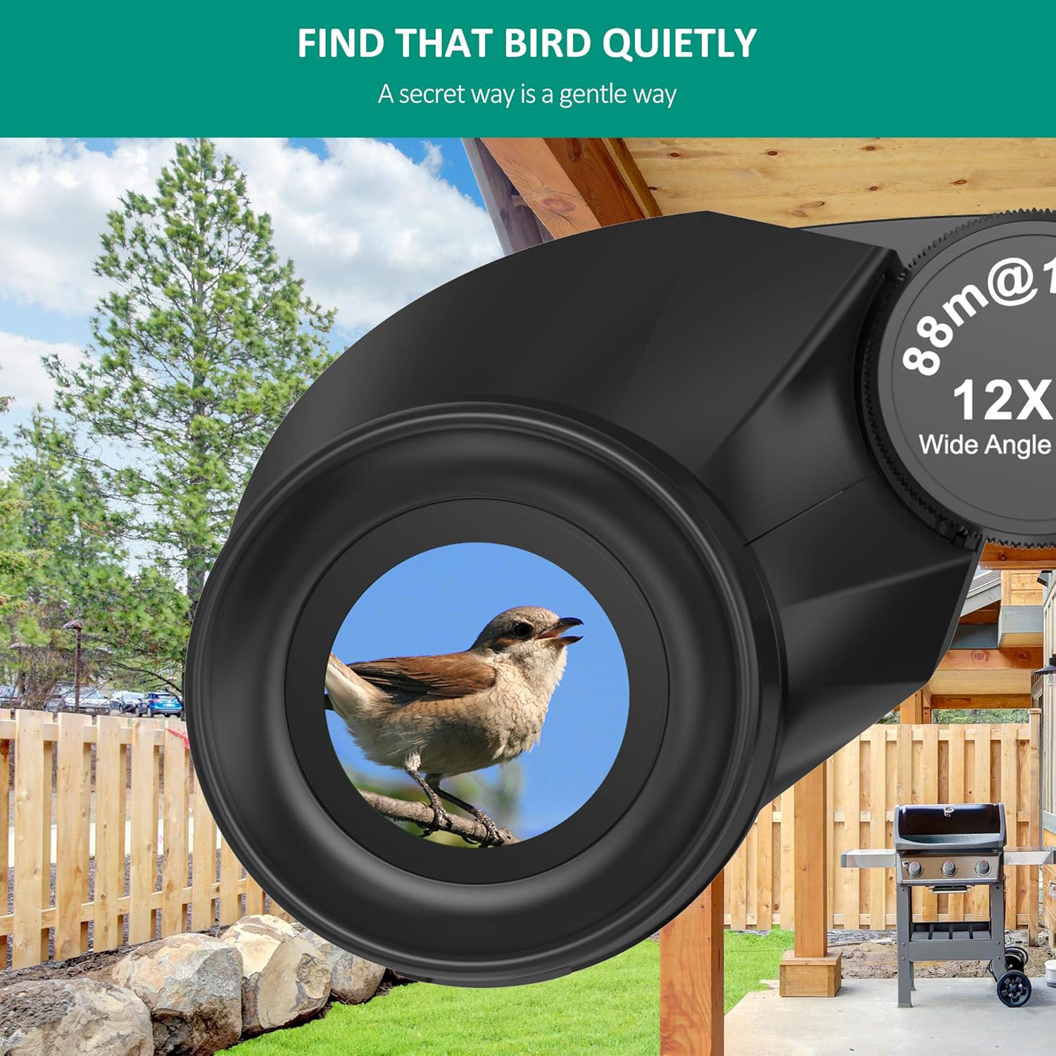 SZRSTH 12x25 Binoculars, Adults Kids Compact Bird Watching Binocular with 17mm Eyepiece BaK4 Prism FMC Lenses, Waterproof Binoculars for Hunting, Birding, Hiking, Sports (Black) : Camera & Photo