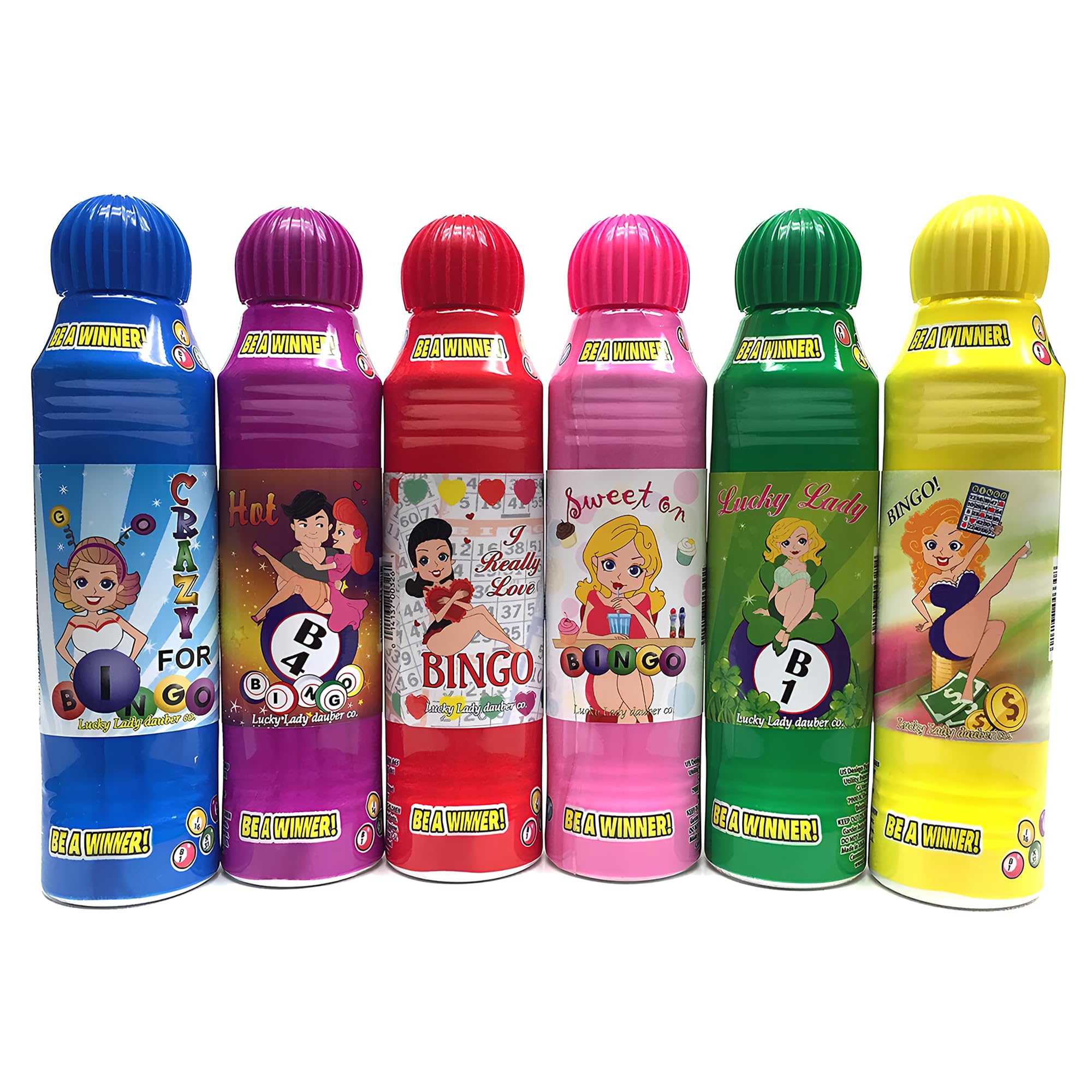 Lucky Lady Bingo Daubers for Adults - 6-Pack