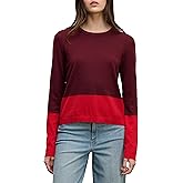 VELVET BY GRAHAM & SPENCER Women's Roxy Lux Cotton Cashmere Sweater, Syrah, X-Large