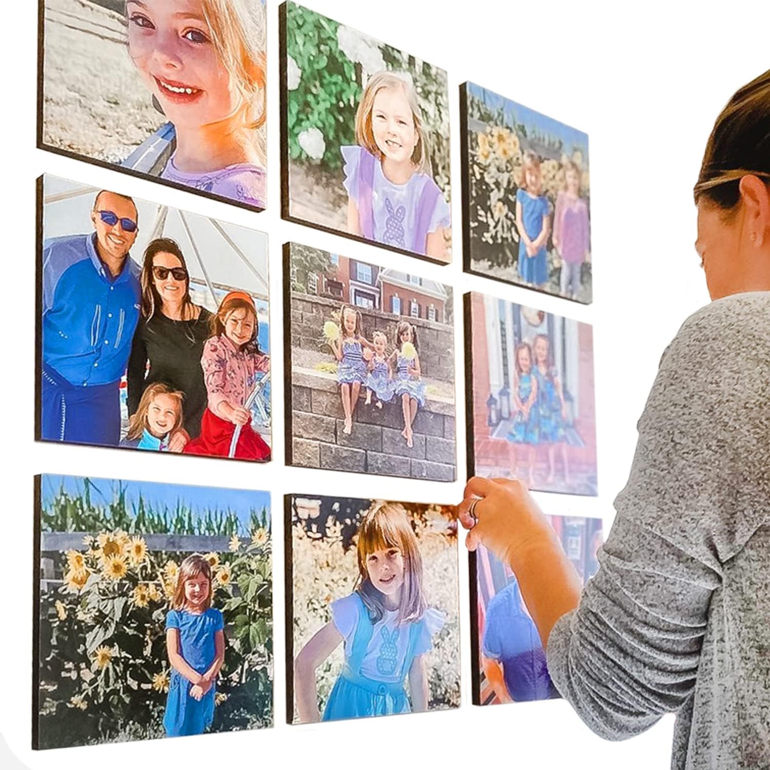 Wall Décor - Storyboards Custom Canvas Prints with Your Photos, Peel & Stick No Damage Photo Prints, Custom Picture Canvas, Fotos Personalizadas Para Pared, Print Photos Custom Photo Canvas Photo Tiles (4 Boards, 8