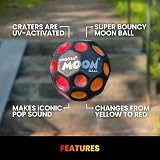 Waboba UV Moon Ball - Hyper Bounce UV Reactive Color - 63 mm Yellow/Black view 5