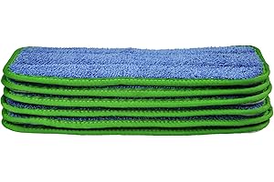 CleanAide® All Purpose Twist Yarn Microfiber Mop Pads 10 Inches Green 6 Pack