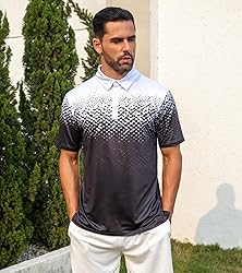 uideazone Mens Golf Shirts Short Sleeve 3D Print