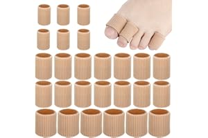 COLOVIS 26 Pieces Toe Cushion Tube 0.98 Inches Toe Tubes Sleeves 3 Different Size Soft Gel Corn Pad Protectors for Cushions Corns,Blisters, Calluses, Toes and Fingers.
