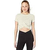 Amazon Essentials Women's Soft Cotton Knot Front Cropped Yoga T-Shirt (Available in Plus Size) (Previously Core 10)