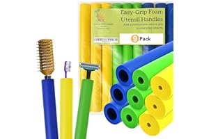 LEMON HERO Foam Tubing Grips to Make Built Up Utensils Handles. (9 Pack Size Assortment + 2 Extra Pen or Pencil Grips) - Create Your Own Built Up Handle Utensils and Adaptive Utensils for Arthritis