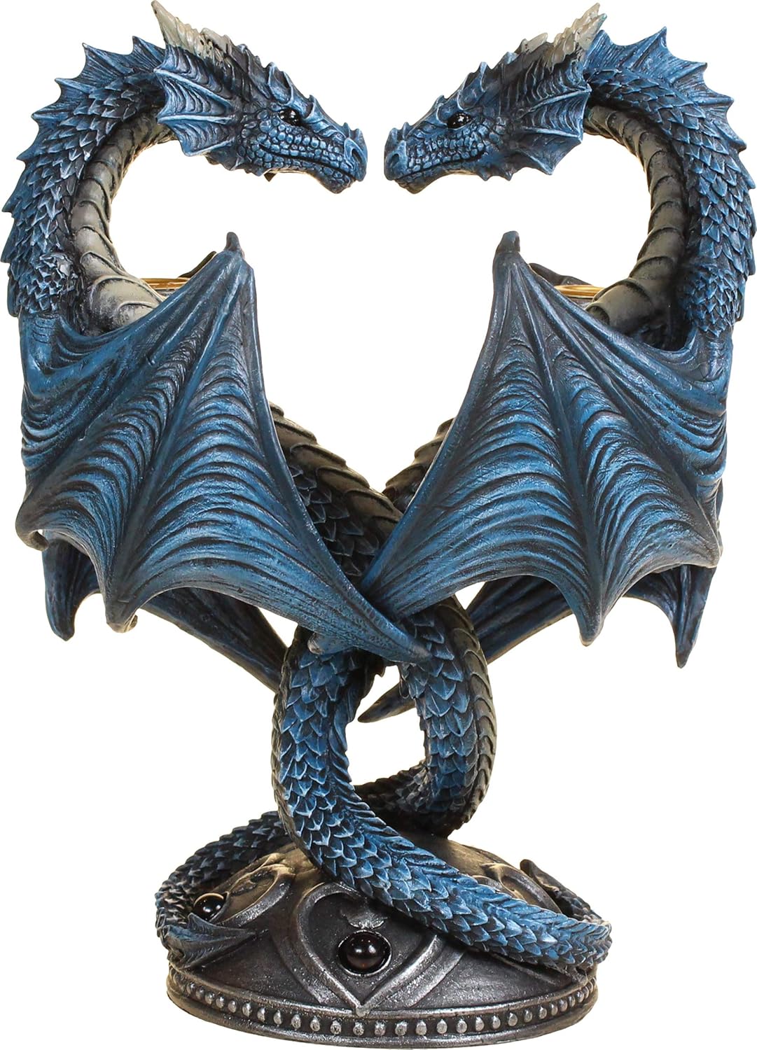 Nemesis Now Dragon Heart Anne Stokes Candle Holder 28cm Blue, 23cm