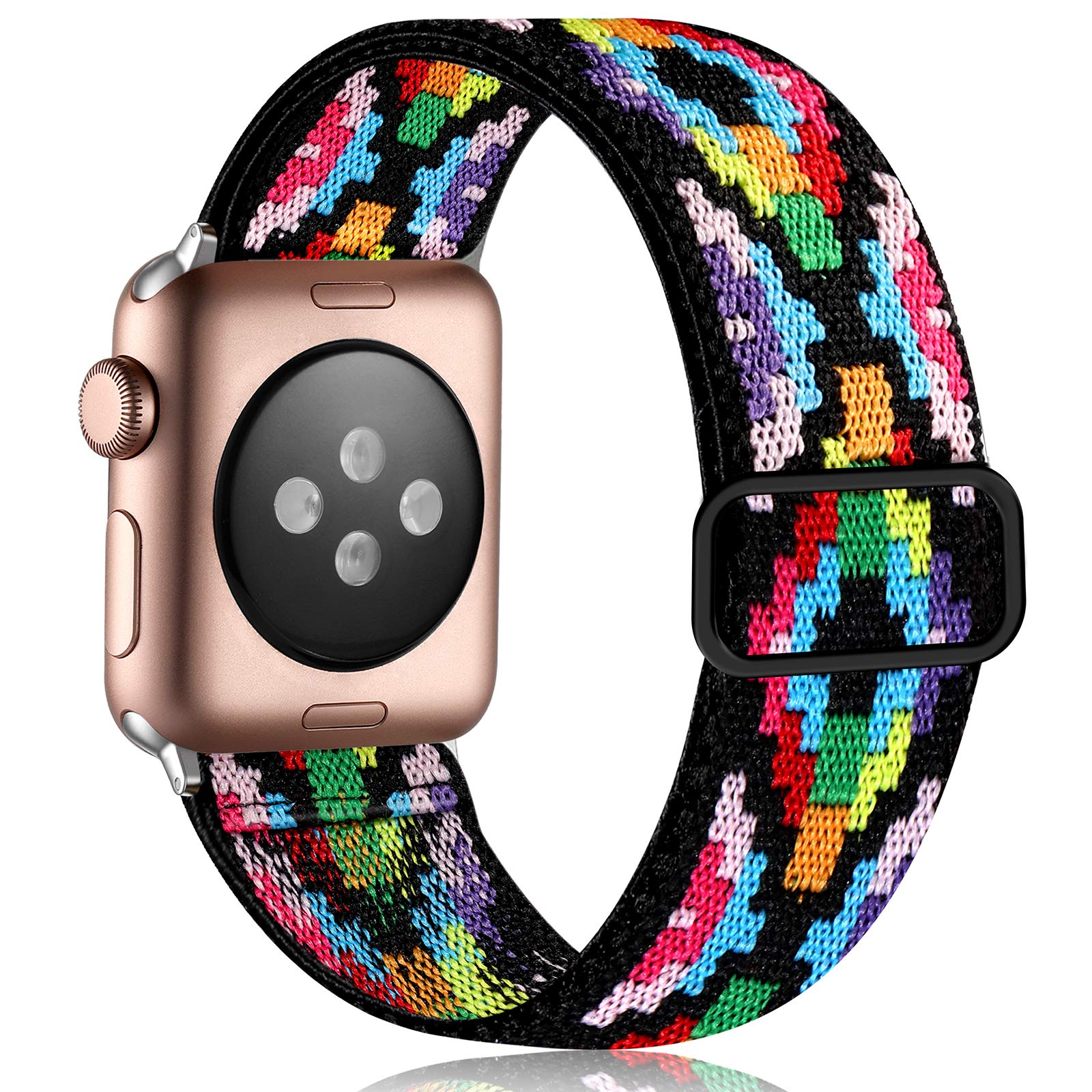 Vcegari Stretchy Nylon Solo Loop Compatible with Apple Watch Bands for Women 40mm 41mm 38mm 42mm 44mm 45mm 46mm 49mm, Adjustable Elastic Strap for iWatch SE Ultra Series 11 10 9 8 7 6 5 4 3 2 1