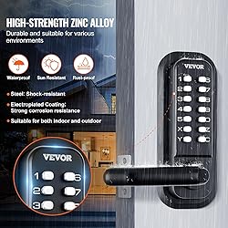 VEVOR Mechanical Keyless Entry Door Lock, 14 Digit