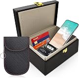 Jsdoin Keyless Entry Car Key Faraday Box with Pouch Shielding Fiber 6-8 Keys view 1