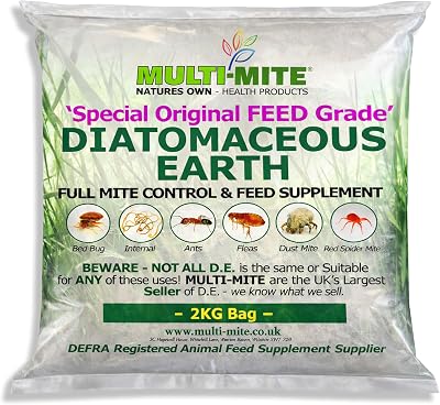 Multi Mite DE Diatomaceous Earth 2kg Feed Grade Insect Mite Control