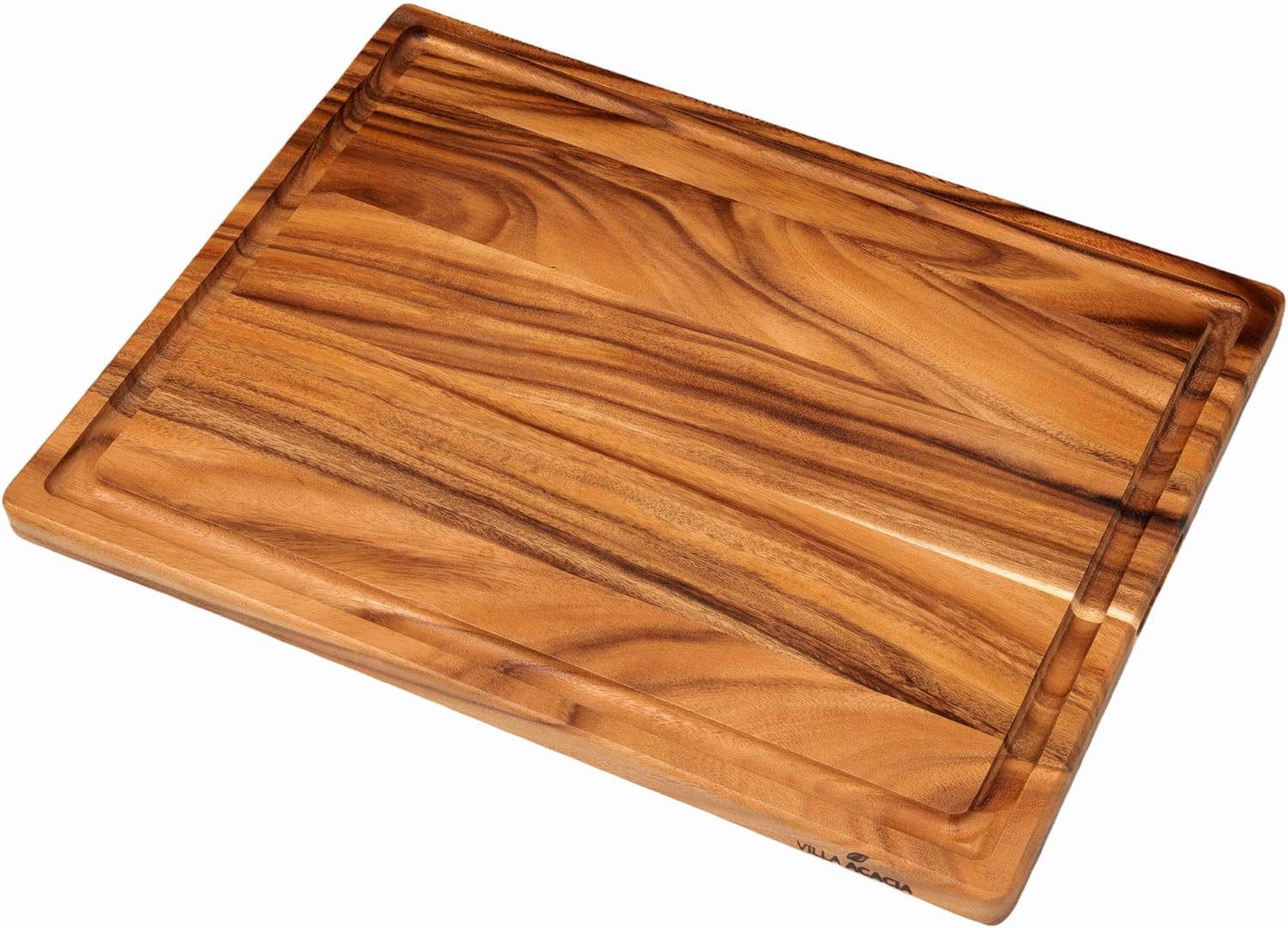 Amazon Com Villa Acacia Extra Large 24 Meat Carving Board With Groove Reversible Wood Cutting Board Kitchen Dining