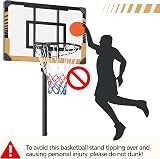 Yaheetech Height Adjustable 7-8 ft Portable Basketball Hoop with 28" Backboard view 9