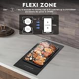 Karinear Flex Built-in Induction Hob 2 Ring 1600W 1200W 99 Min Timer 2800W view 2