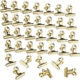 Boao 100 Pcs Gold Clips Small Binder Clips for Photos Papers Artwork | Light Mental Binder Paper Clips, Organizing Documents Price Tags Maps, 0.87" Foldable Handles, Ideal for Office Classroom