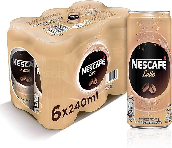 Nescafe Ready To Drink Latte Chilled Coffee Can 240ml (6 Cans) Buy
