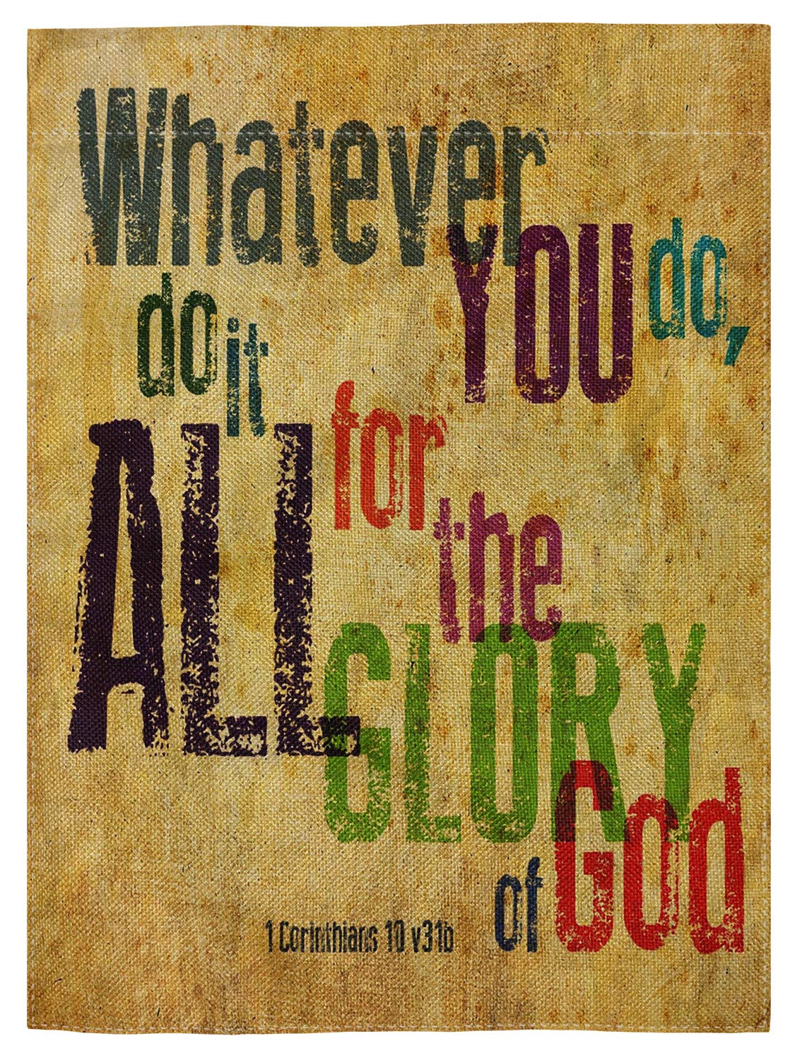 pingpi Christian Bible Verse Garden Flag Double Sided Burlap Outdoor House Flag 12.5"x18"