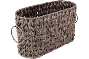 Acheter Bathroom Toilet Paper Roll Storage Basket, Bathroom Paper Storage, Toilet Paper Basket for 6 Mega Rolls, Toilet Paper Holder With Storage, Wicker Basket for Bathroom Accessories(Brown)