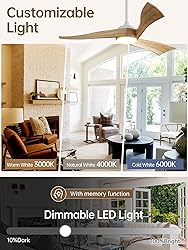 Sofucor 52 Inch Ceiling Fan with Light and