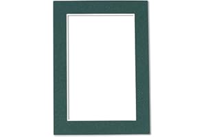 Poster Palooza 16x20 Mat Bevel Cut for 11x14 Photos - Acid Free Forest Green Precut Matboard - for Pictures, Photos, Framing - 4-ply Thickness