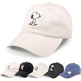 Concept One Unisex Adult Peanuts Snoopy Dad Hat, Adult Cotton Adjustable Baseball Cap with Curved Brim