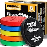 6 Pcs Polishing Pad, Buffing Pads 6.5 Inch Face for 6 Inch 150mm Backing Plate Compound Buffing Sponge Pads Cutting Polishing Pad Kit for Car Buffer Boat Polisher Compounding,Polishing & Waxing