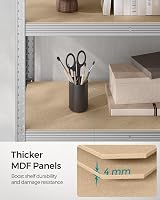 SONGMICS 5-Tier Steel Shelving Unit 600 kg Load 50x100x200 cm Silver GLR050E01 view 8