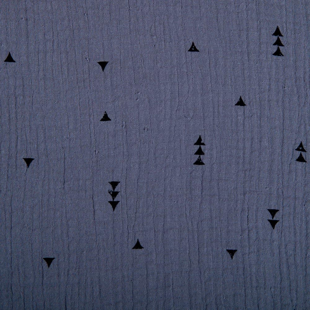 Delta Cotton Double Gauze Fabric Grey by 50 cm
