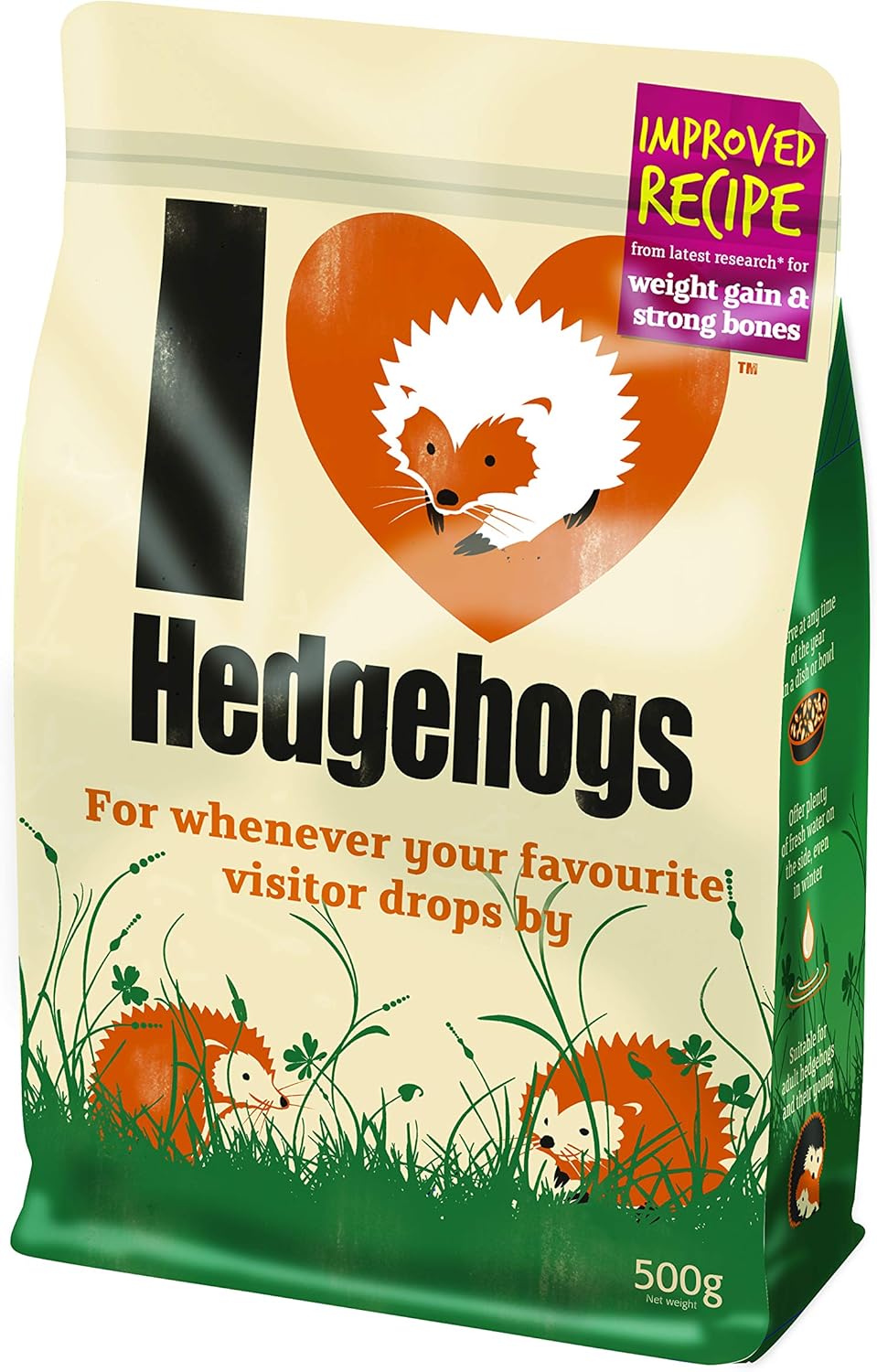 Hedgehog Food 500g I Love Hedgehogs rich, nutritious food for