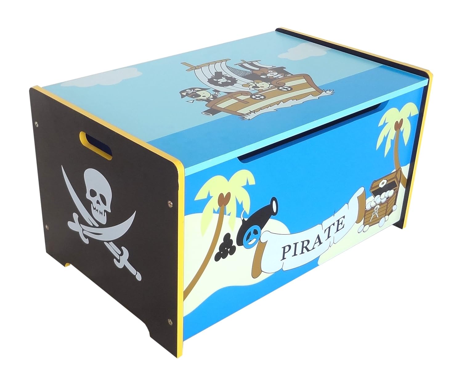 Kiddi Style Children's Pirate Wooden Treasure Chest Toy Box Amazon.co