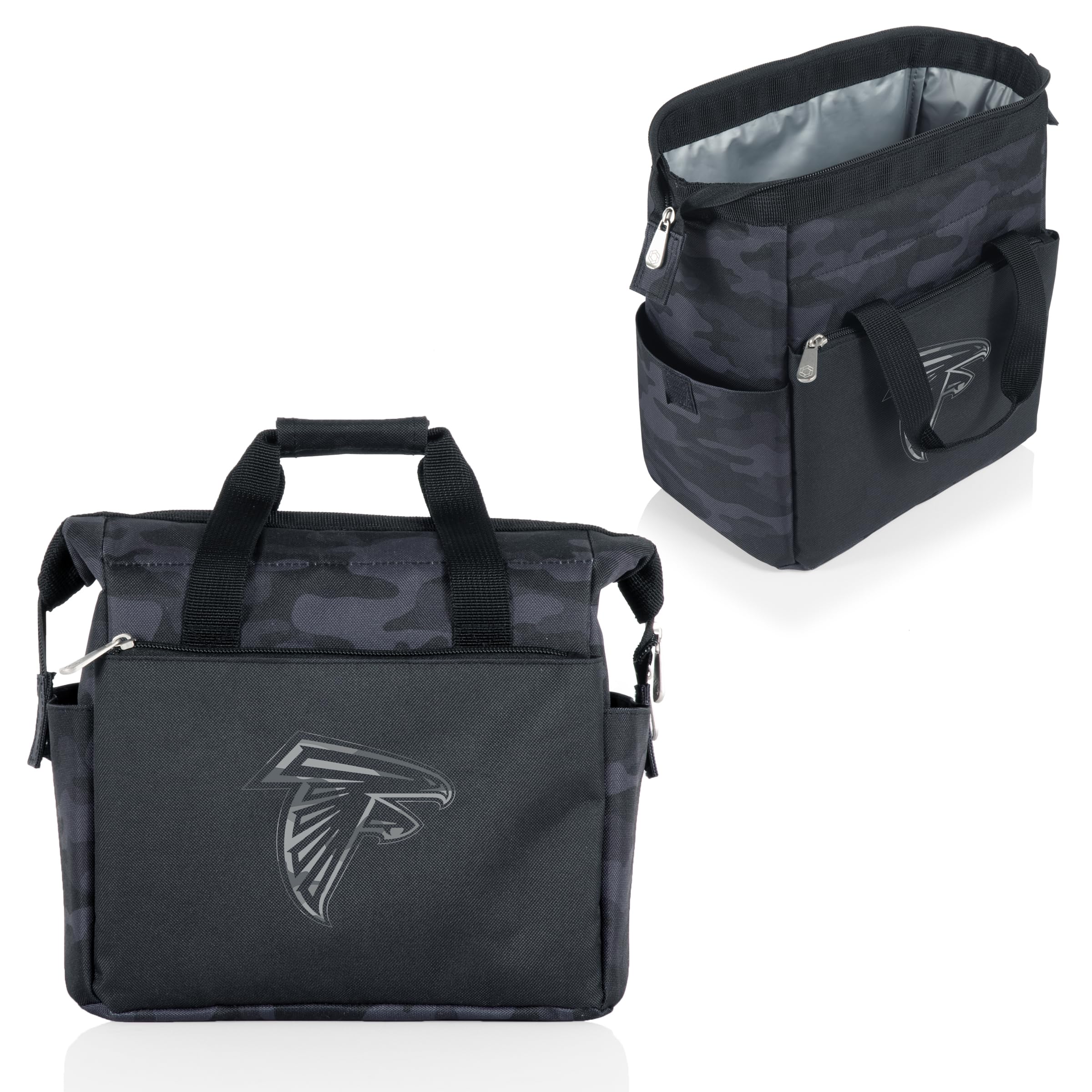 Picnic TIME NFL Atlanta Falcons On The Go Lunch Bag Cooler, Soft Cooler Lunch Box, Insulated Lunch Bag, (Black Camo) Image