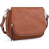 Crossbody Bags for Women Small Pu Leather Over the Shoulder Purses and Flap Cross Body Handbags with Multi Pockets