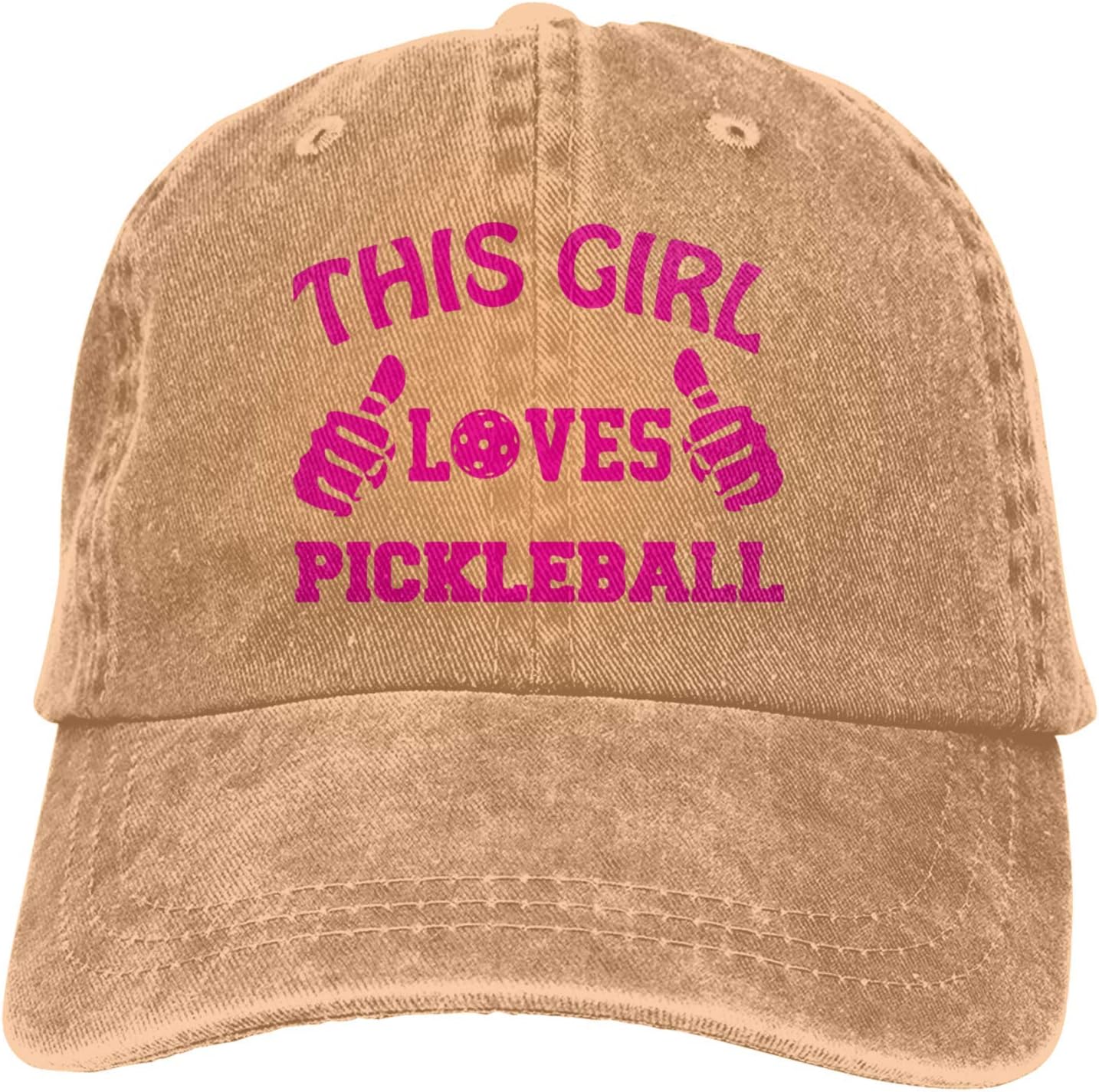 This Girl Loves Pickleball Deportes Denim Gorra Ajustable Snapback