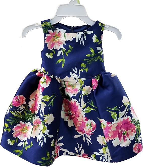 Bonnie Jean Navy Blue Mikado Sleeveless 